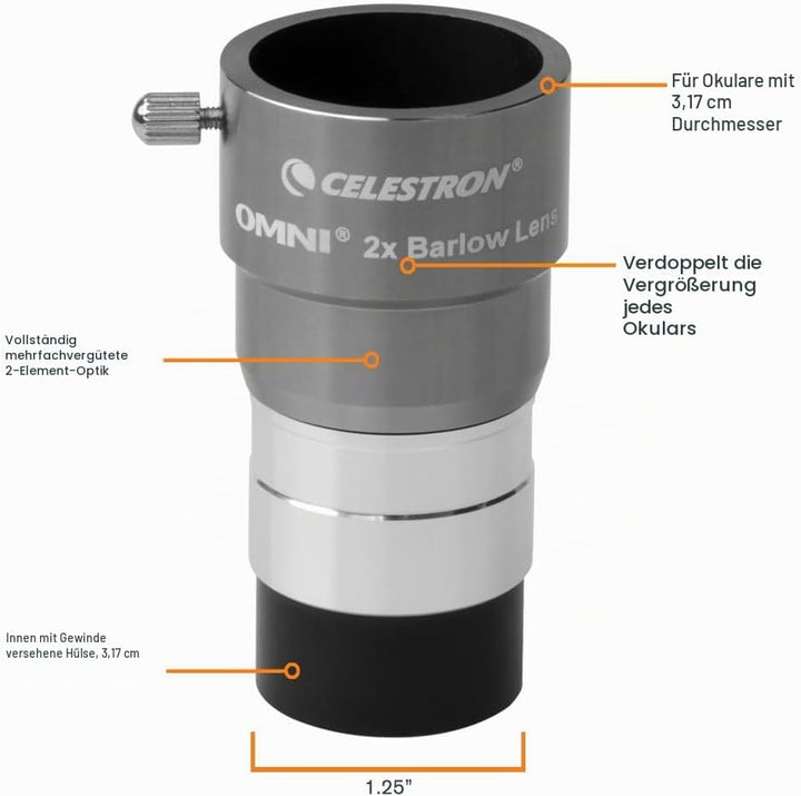 Celestron 93326 2 x 1,25&