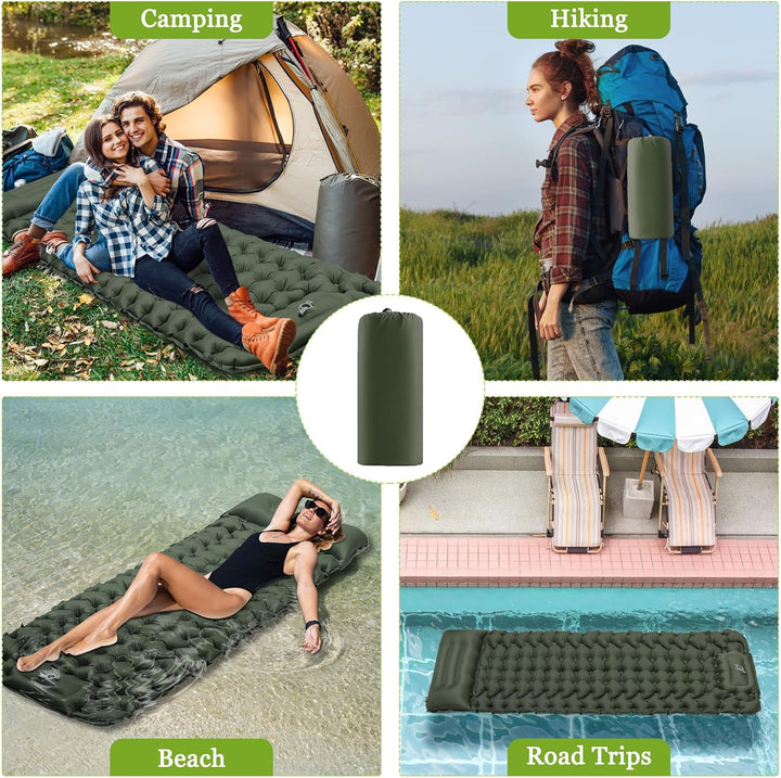 Satisure Wasserdicht Isomatte Camping Aufblasbare Matratze Outdoor, Ultraleicht Luftmatratze mit Fus
