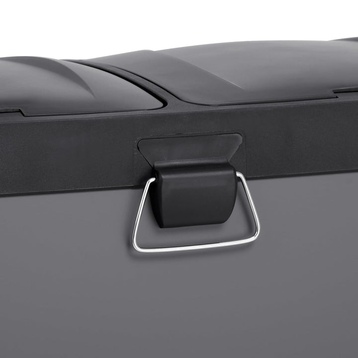 SVITA T2X24 Mülleimer 48 Liter Grau 2 x 24L Treteimer Abfalleimer Mülltrennung mit