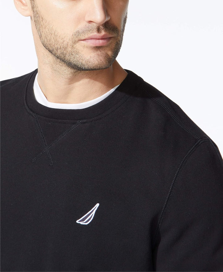 Nautica Herren Basic Crew Neck Fleece Sweatshirt XXL True Black, XXL True Black