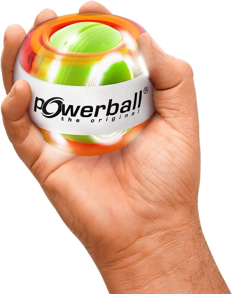 Powerball Lightning Red, gyroskopischer Handtrainer mit rotem Lichteffekt, transparent-rot, das Orig