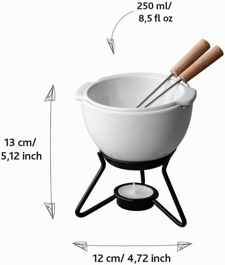 Boska Choco Fondue Petit Marie/Schokoladenfondue-Set „au bain-marie“ / Ohne Anbrennen/Mikrowellengee