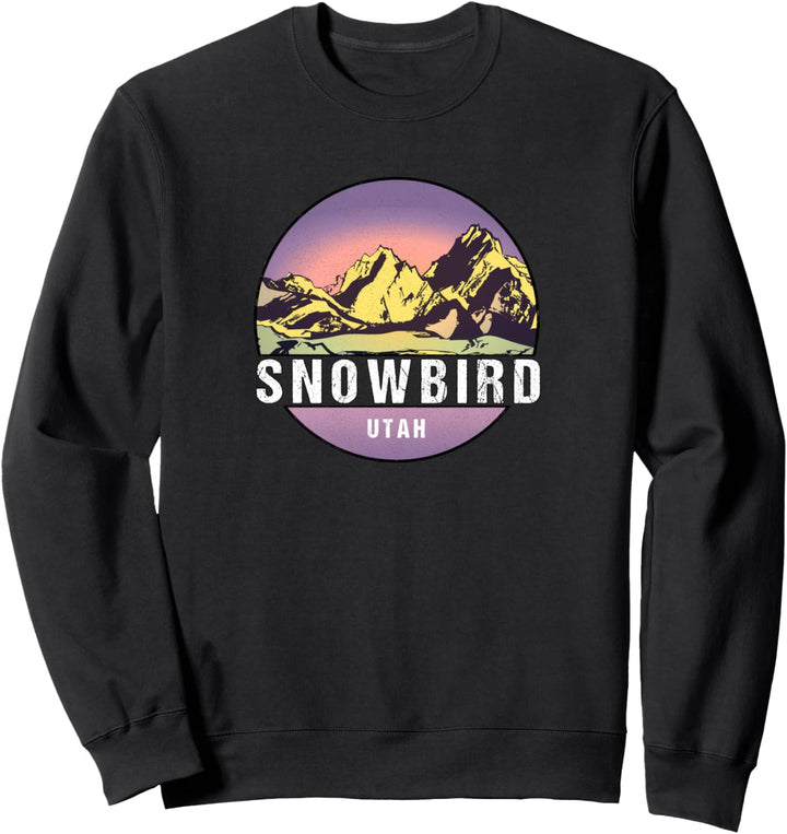 Retro Vintage Snowbird, Utah T-Shirt, Used-Look Sweatshirt