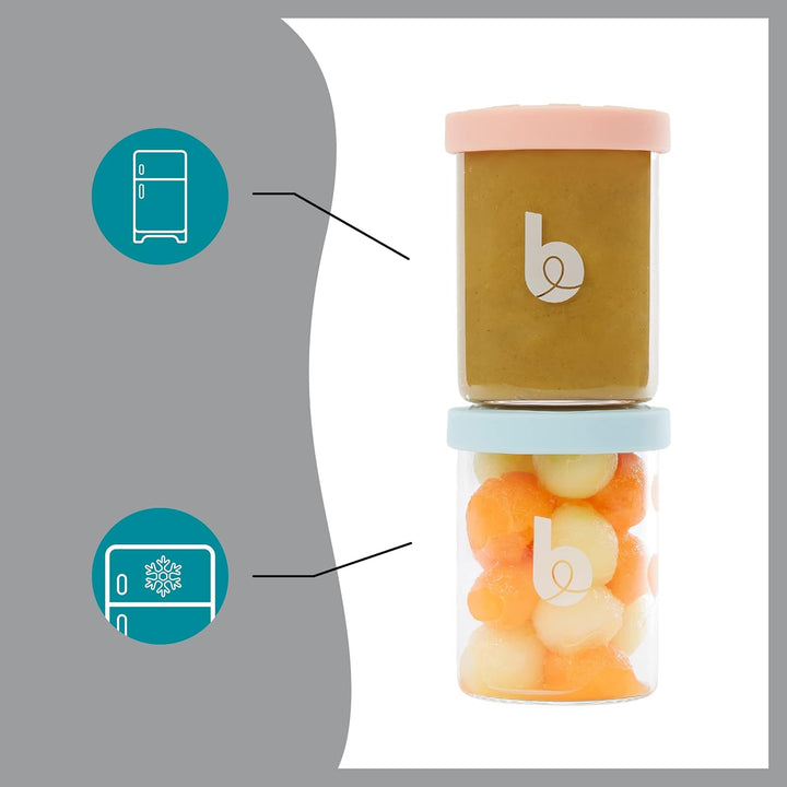Babymoov ISY BOWLS Behälter für Babynahrung aus robustem, temperarturbeständigem Glas - zum Aufbewah