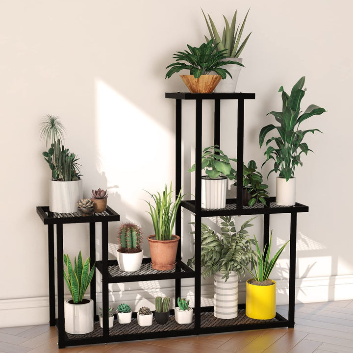 Pflanzenständer, Blumenständer für drinnen und draussen, mehrstöckiges Blumenregal, für Zimmerecke,