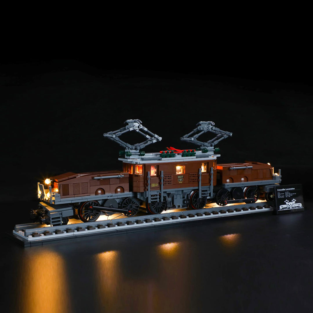 GEAMENT LED Licht-Set Kompatibel mit Lego Crocodile Locomotive - Beleuchtungsset für Creator 10277 B