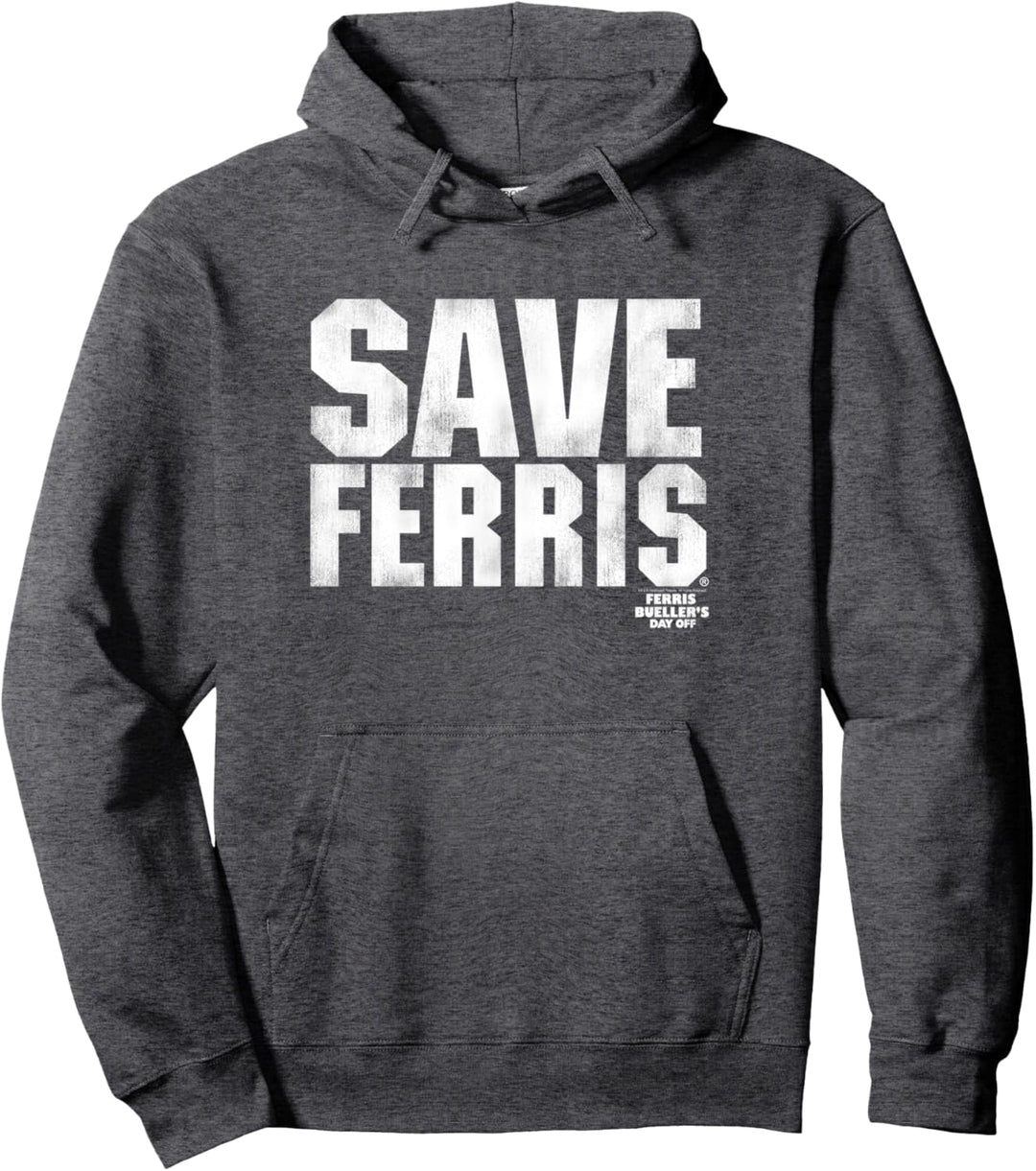 Ferris Bueller's Day Off Save Ferris Bold Black Type C1 Pullover Hoodie
