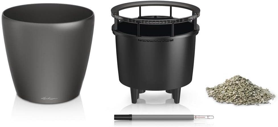 LECHUZA CLASSICO Premium LS 43 anthrazit metallic 16083 43.5x43.5x39.5 cm Anthrazit Metallic Einzel,