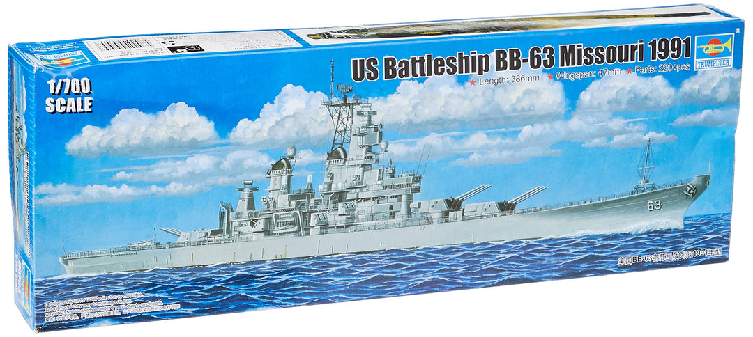 Trumpeter 05705 Modellbausatz Schlachtschiff USS Missouri BB-63 1991