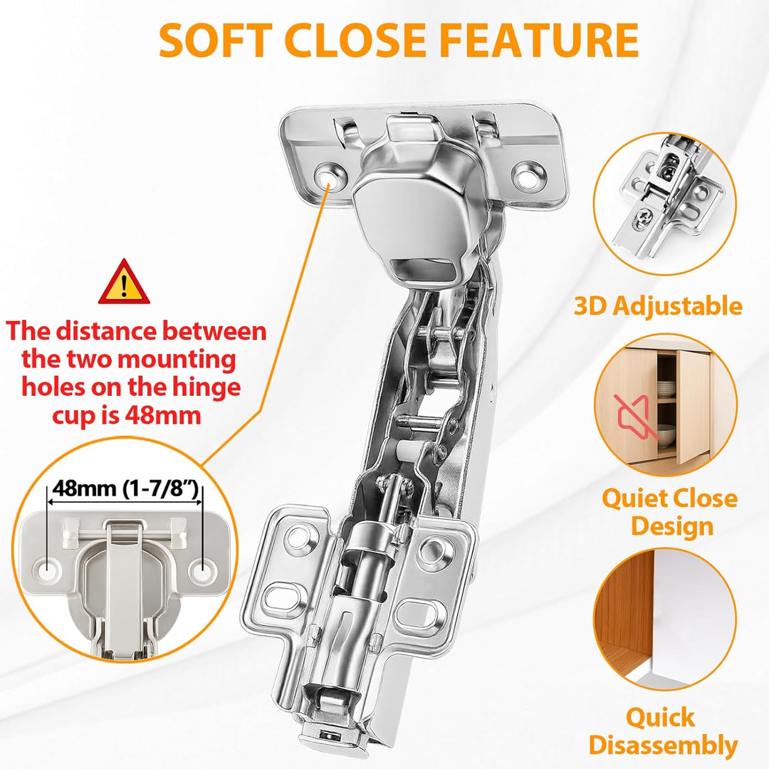 TamBee 2pc 175 Grad Schrankscharnier,Scharniere für Schranktüren für Falttür, Metall Scharniere hydr