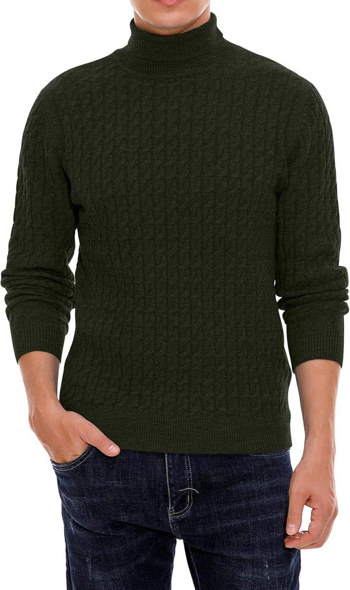 Hisir Rollkragenpullover Herren Klassischer Pullover Herren Warmer Winter Slim Fit Strickpullover Pu