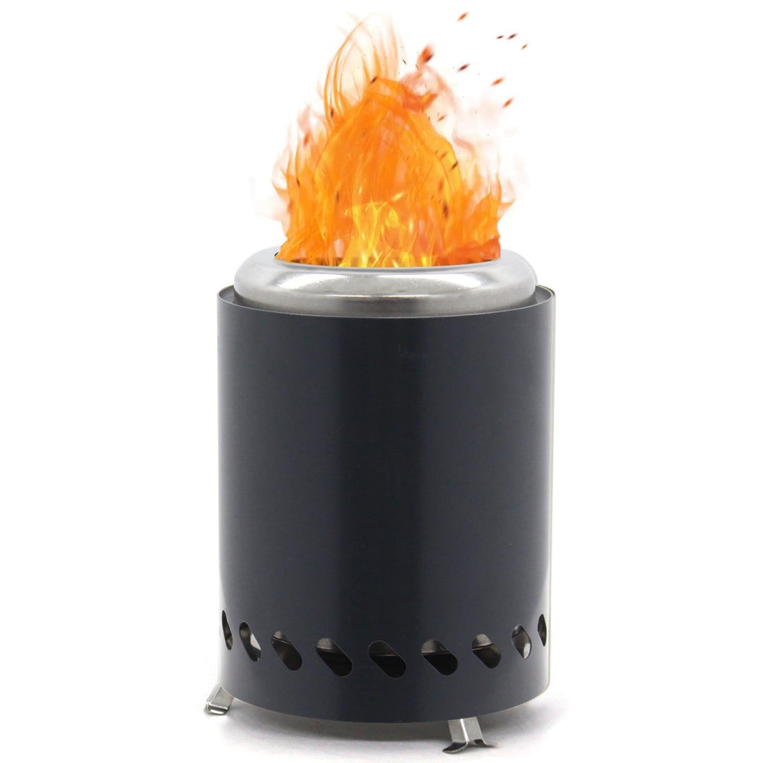 Tischfeuer aus Edelstahl anthrazit für Pellets oder Feuerholz 2740-03