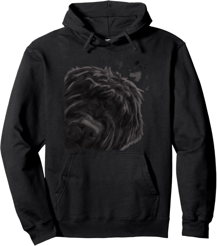 Neugieriger Hund Bunter Bouvier des Flandres Pullover Hoodie