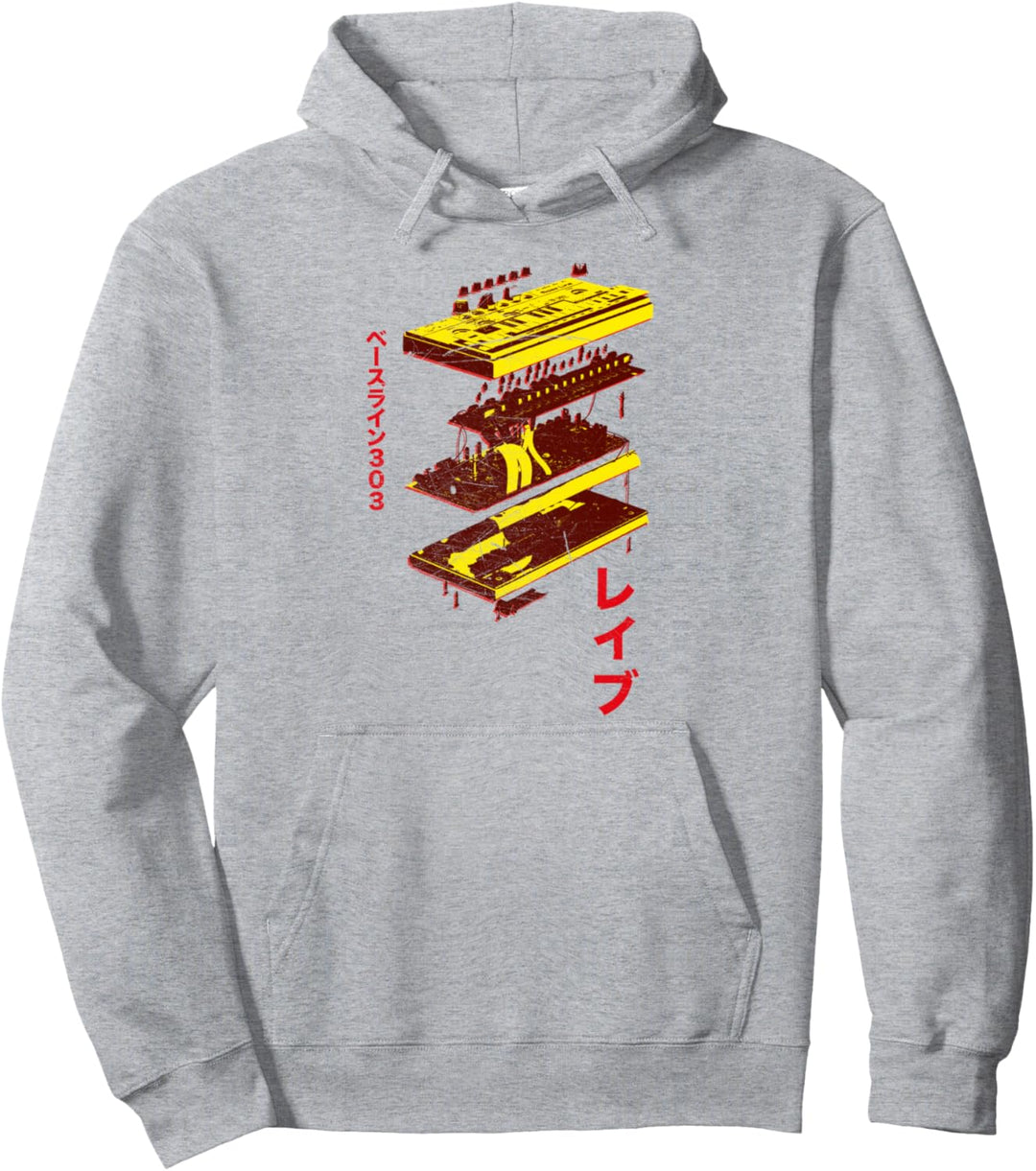 Synthesizer Vintage Japanese Analog Retro Bass Synth Studio Pullover Hoodie