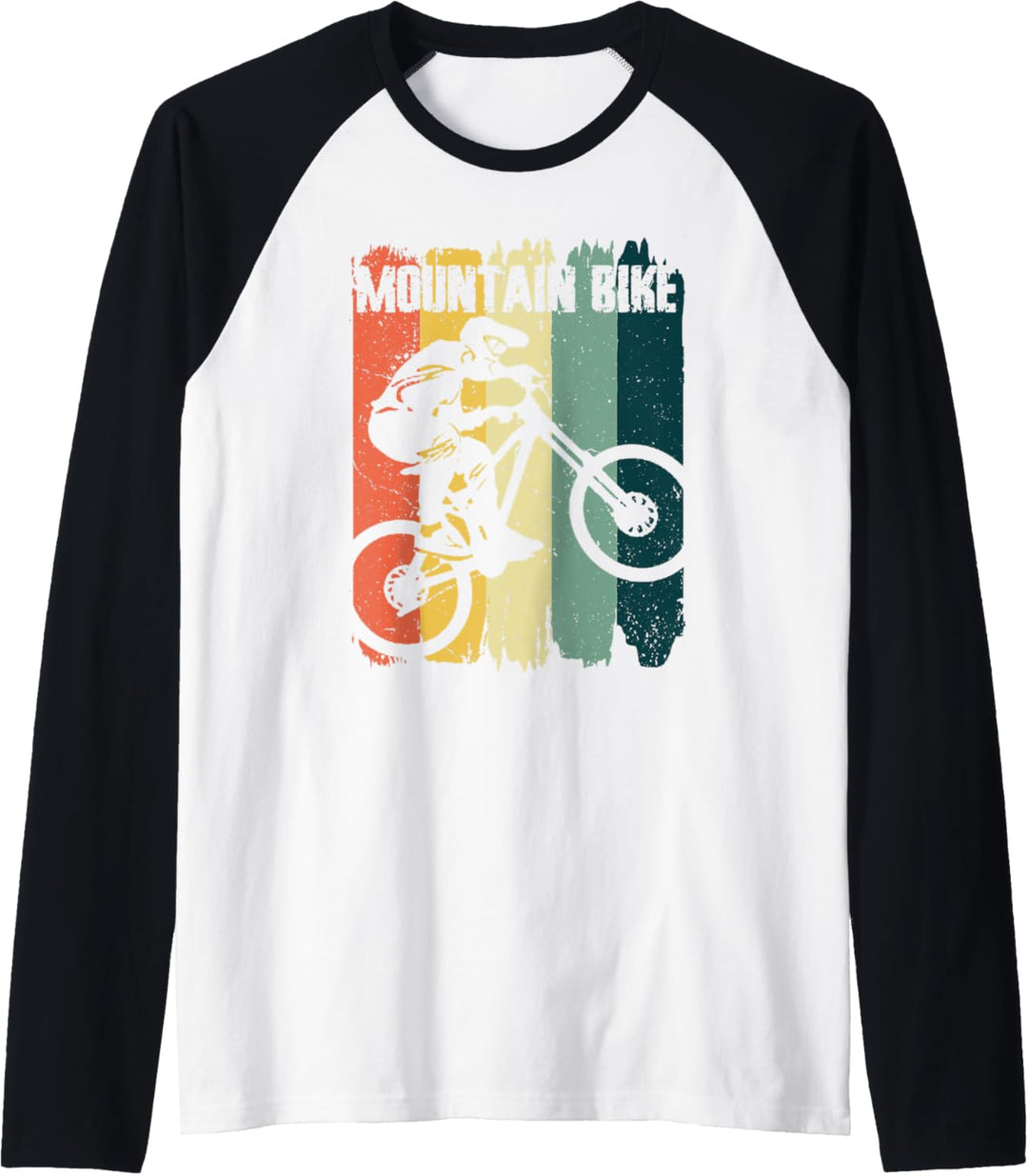 Mountainbiking Sport Retro Vintage Fahrräder Biker Raglan