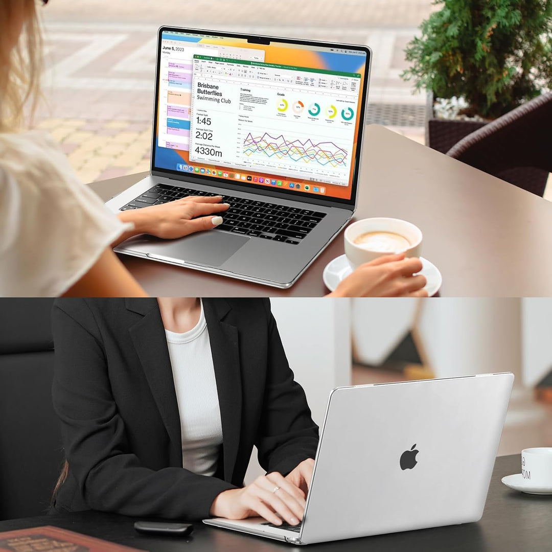 Fintie Hülle Kompatibel mit MacBook Air 15 Zoll M4 M3 M2 A3241 A3114 A2941 (2025-2023), Ultradünne H