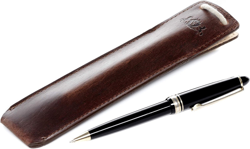 SID & VAIN Etui Tony aus Premium Leder I Federmappe klein für Herren und Damen I Schlampermäppchen b