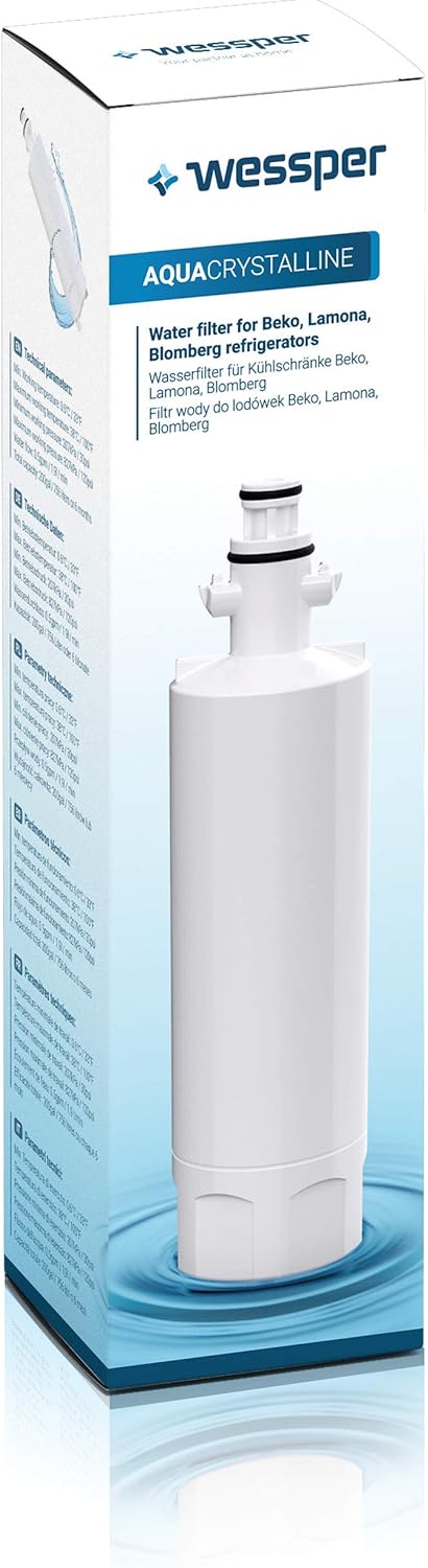 Wessper 3x 4874960100 Gefrier-Kühlschrank Wasserfilter Ersatz kompatibel mit Beko 4874960100 4394650