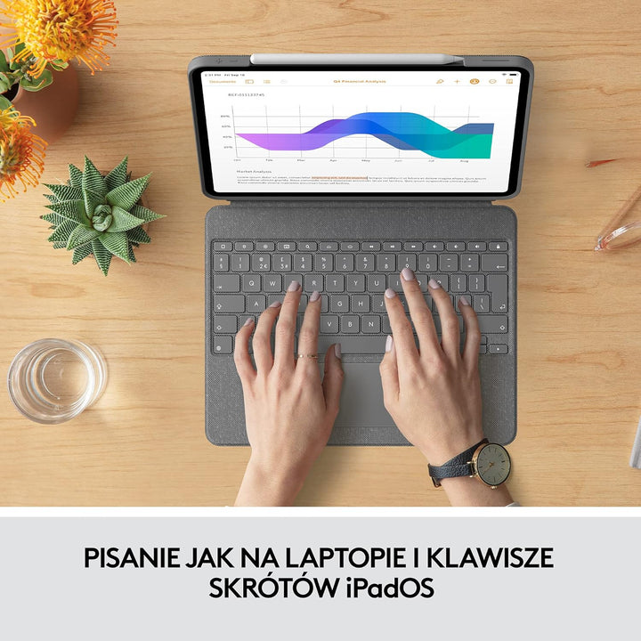 Logitech Combo Touch iPad Pro 12.9-inch (5th gen - 2021) Keyboard Case - Detachable Backlit Keyboard