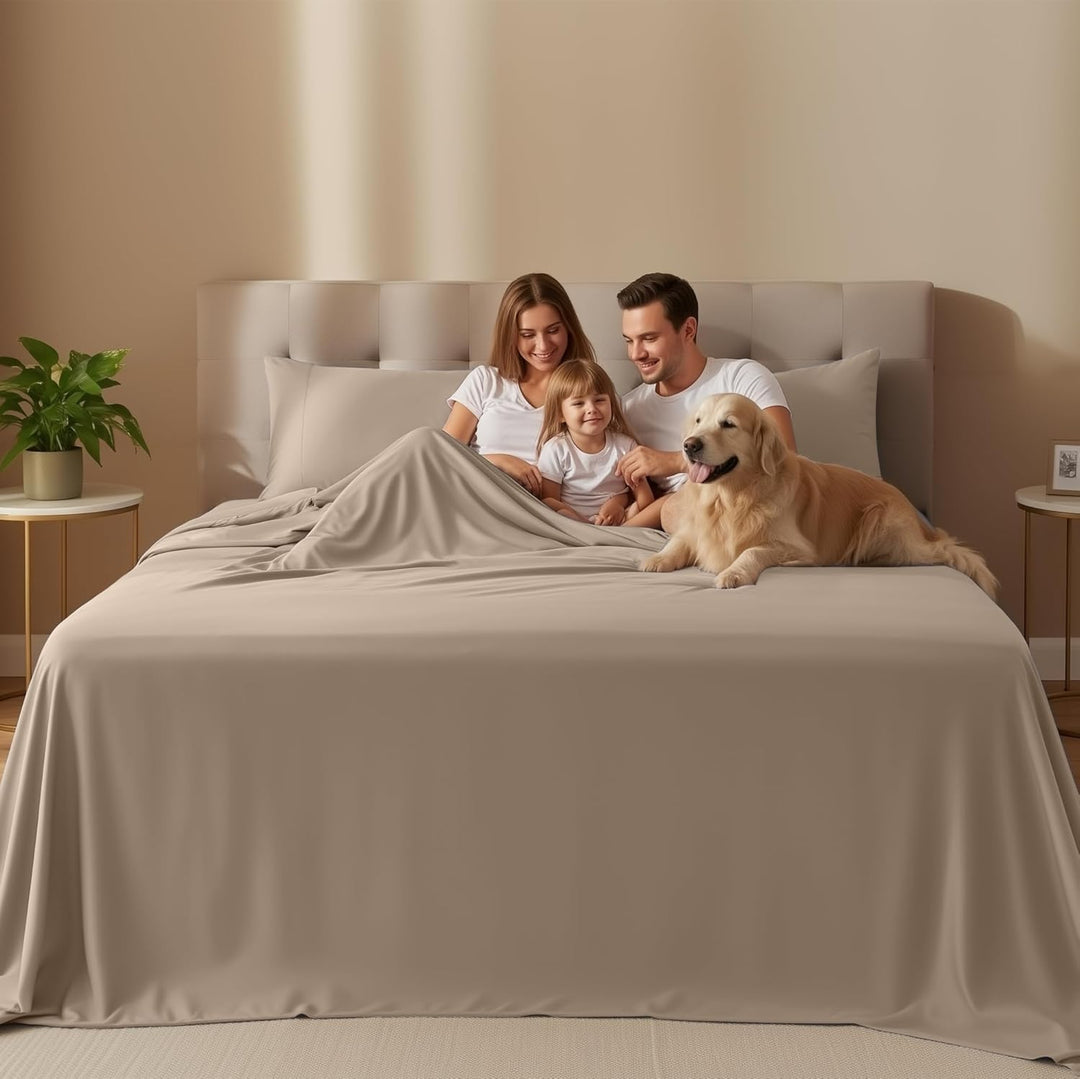 Utopia Bedding Bettwäscheset, 4-teilig, gebürstete Mikrofaser, schrumpft und lichtbeständig, pflegel