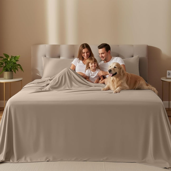 Utopia Bedding Bettwäscheset, 4-teilig, gebürstete Mikrofaser, schrumpft und lichtbeständig, pflegel