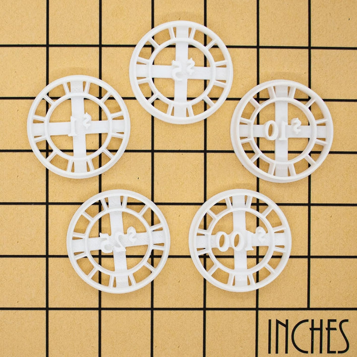 5er Set Pokerchips Ausstechformen (Formen: Wert 1, 5, 10, 25 und 100), 5 Teile, Bakerlogy