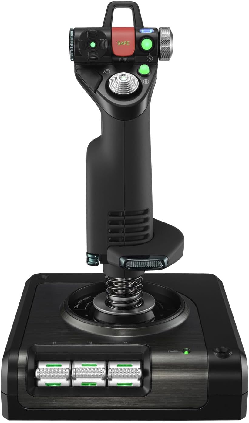 Logitech G Saitek X52 Pro Flight Control System, Schubregler und Stick-Simulationscontroller für Wel