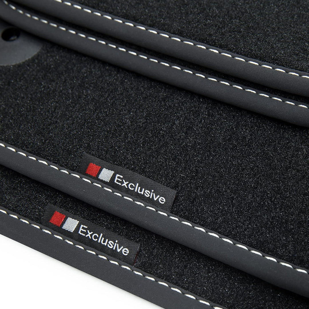teileplus24 EF200 Fussmatten Gummimatten Exclusive-line Design kompatibel mit VW Polo 5 6R 6C 2009-2