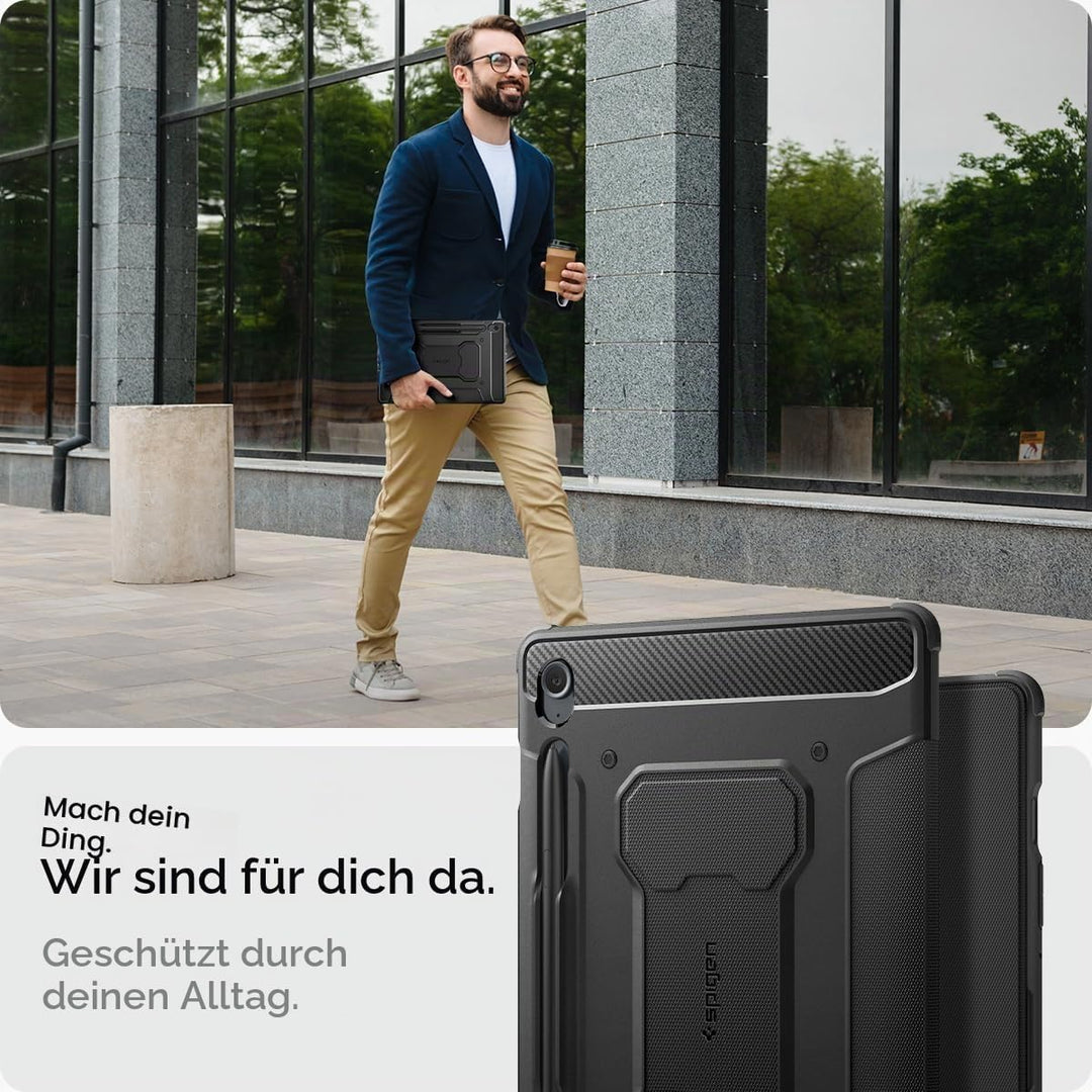 Spigen Rugged Armor Pro Hülle Entwickelt für Samsung Galaxy Tab S10 Lite (2025) / S9 FE (2023) - Sch