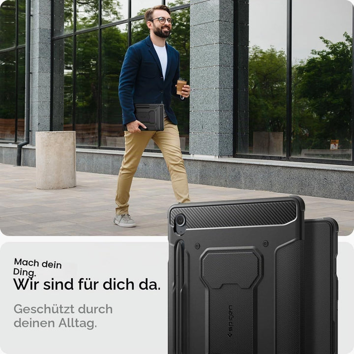 Spigen Rugged Armor Pro Hülle Entwickelt für Samsung Galaxy Tab S10 Lite (2025) / S9 FE (2023) - Sch