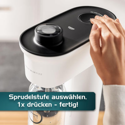 Grohe Blue Fizz - Wassersprudler inkl. Glaskaraffe (Glaskaraffe: 1l Volumen, 3 einstellbare CO2 Stuf