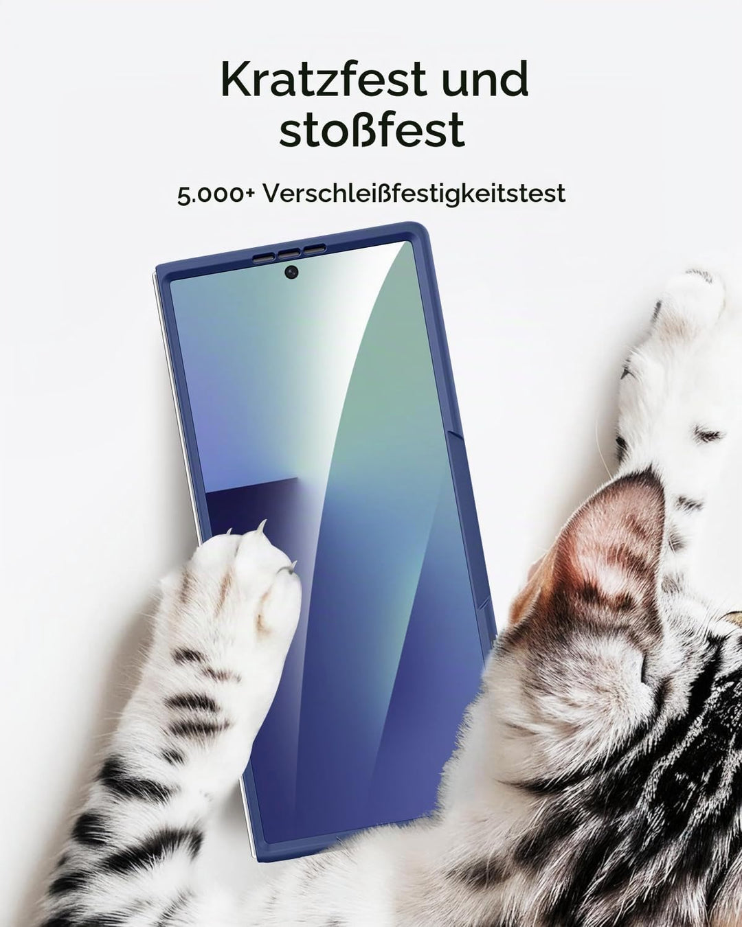 Miimall Kompatibel mit Samsung Galaxy Z Fold 7 Hülle mit Displayschutz, [Tragbarer Ständer] Kratzfes
