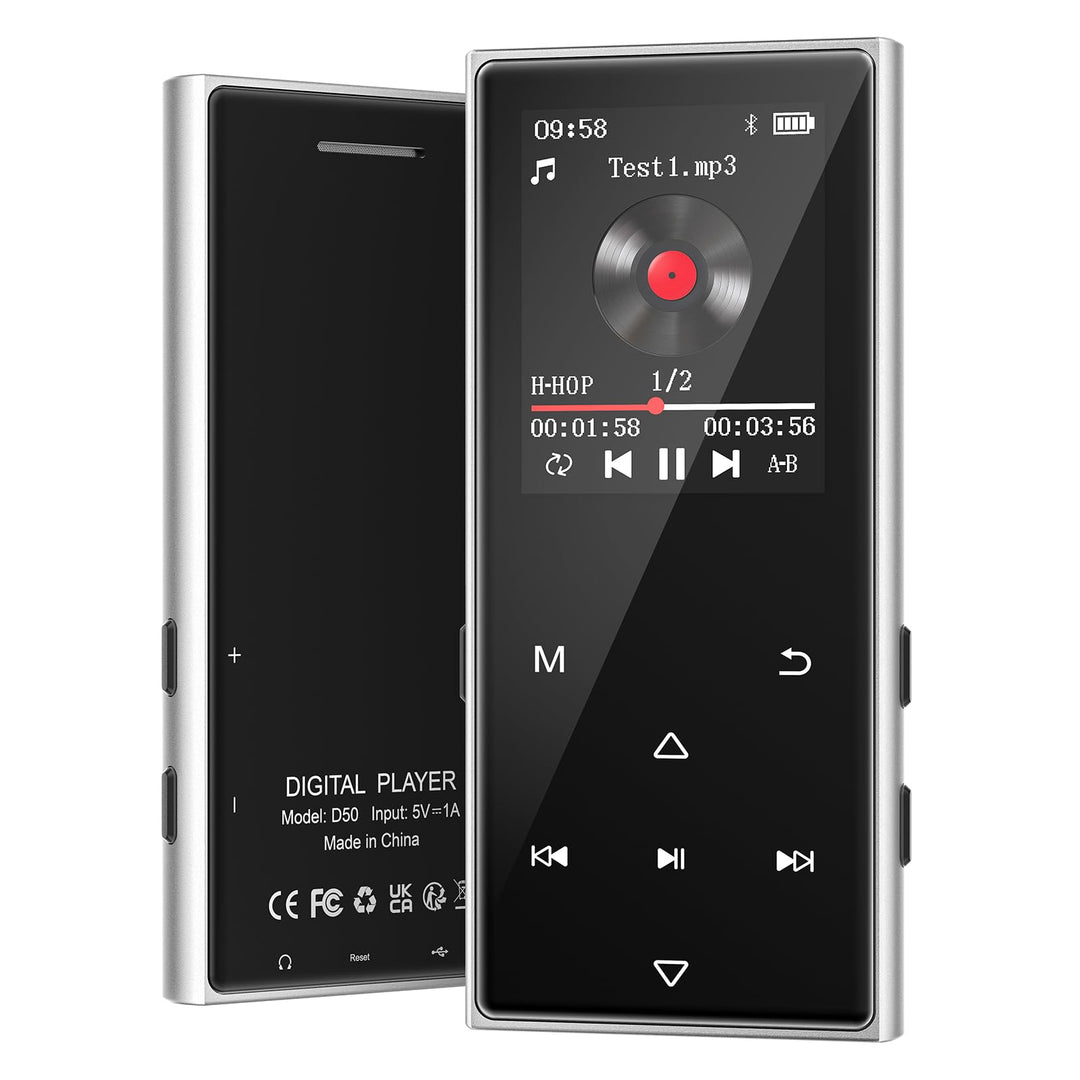 MP3 Player Bluetooth 5.3, MP3 Player Kinder mit 128GB Karte, Lautsprecher | 512GB erweiterbar, Hi-Fi