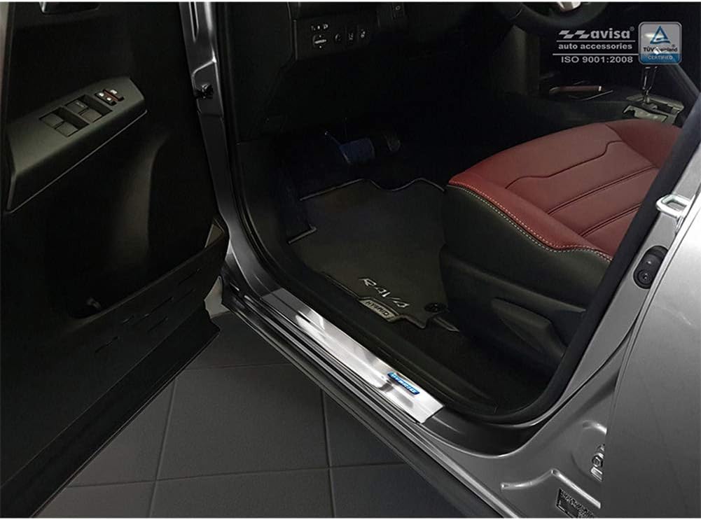 Avisa INOX Door sill Protectors Compatible with Toyota C-HR 2016-2019 & Facelift 2019- & RAV4 IV FL