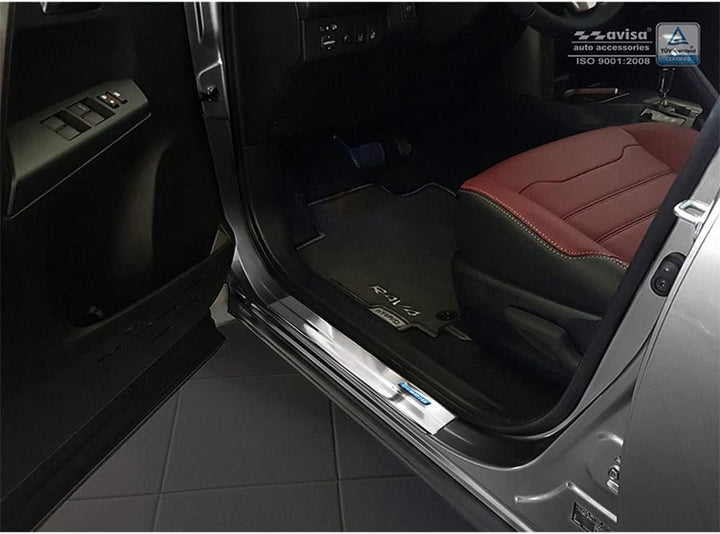 Avisa INOX Door sill Protectors Compatible with Toyota C-HR 2016-2019 & Facelift 2019- & RAV4 IV FL