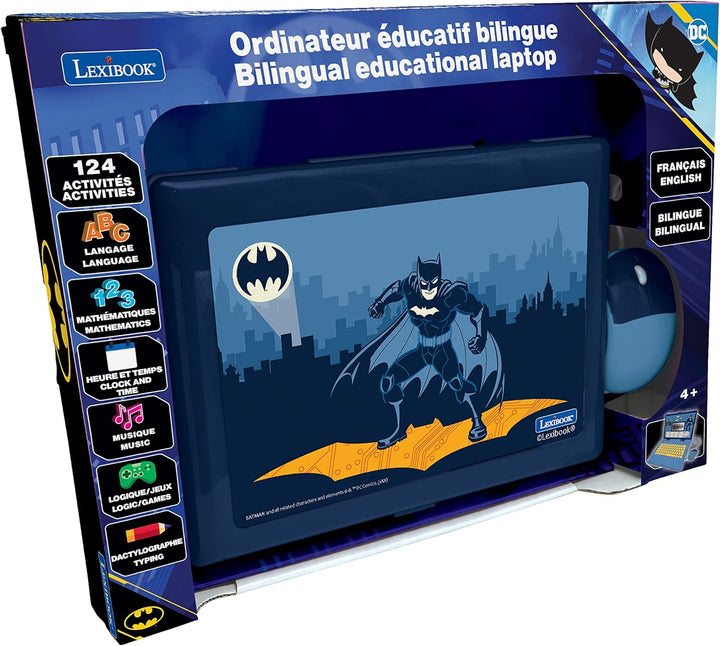 Lexibook JC598BATi1 Batman Lern- und Zweisprachiger Laptop Französisch/Englisch Spielzeug mit 124 Ak