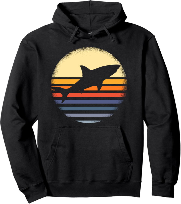 Hai Retro Hai Vintage Sonnenuntergang Hai Geschenk Pullover Hoodie
