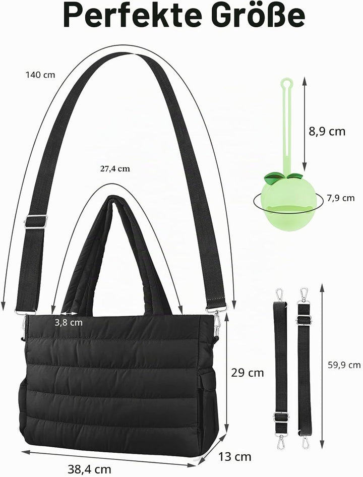 KUBYA Unisex Diaper with Pacifier Case-1 Wickeltasche Cosody Mommy Bag Schwarz, Schwarz