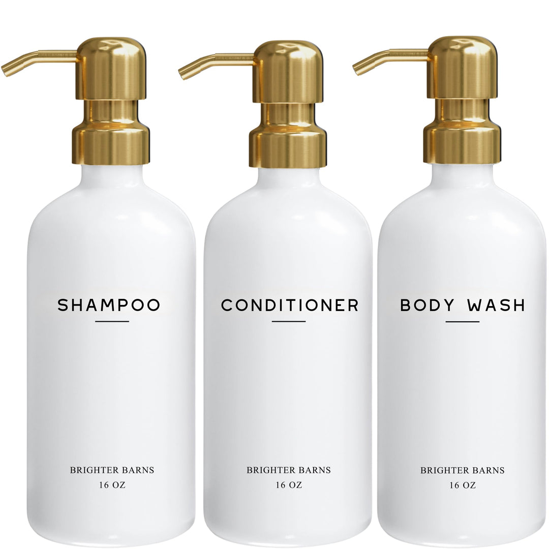 Brighter Barns Luxuriöses Shampoo- und Conditioner-Spender-Set – Duschseifenspender – Shampoo-Spülun