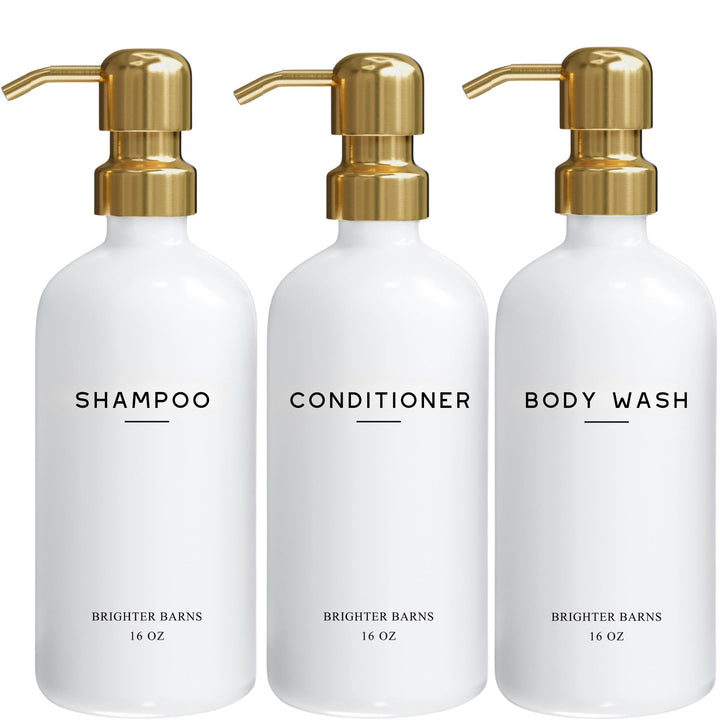 Brighter Barns Luxuriöses Shampoo- und Conditioner-Spender-Set – Duschseifenspender – Shampoo-Spülun