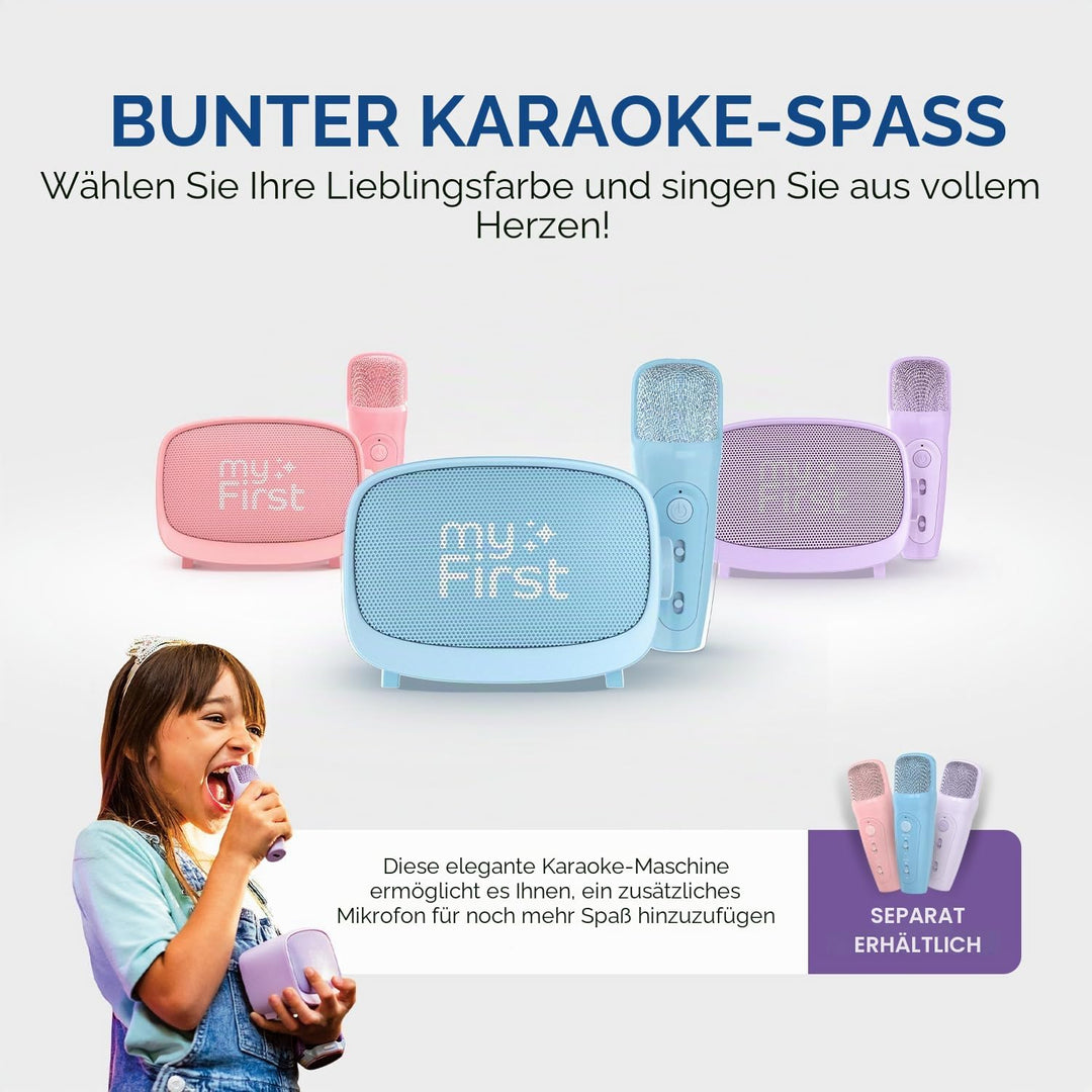 myFirst Voice 2 Karaoke für Kinder – Tragbare kabellose Karaoke-Maschine mit Bluetooth, Echo-Verstär