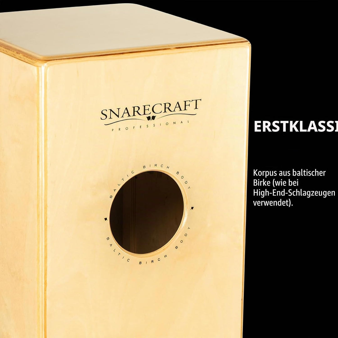 Meinl Percussion Snarecraft Professional Cajon - Trommelkiste mit Snare - Walnuss Frontplatte (SCP10
