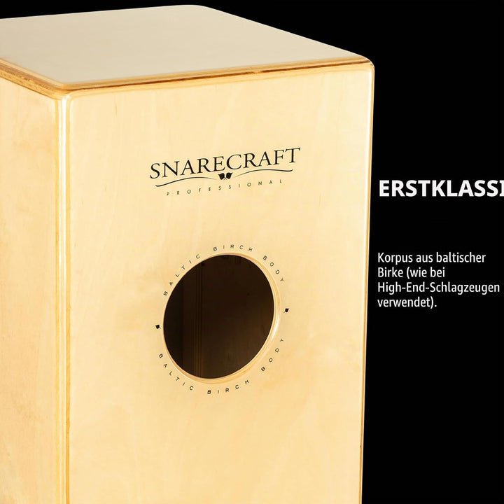 Meinl Percussion Snarecraft Professional Cajon - Trommelkiste mit Snare - Walnuss Frontplatte (SCP10