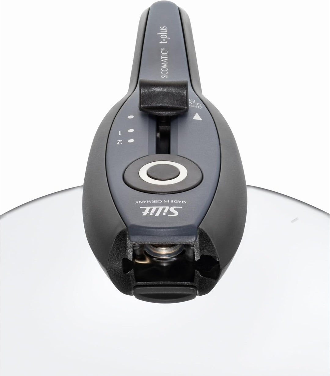 Silit Sicomatic t-Plus Schnellkochtopf 2,5l, Schnelltopf 18 cm, Silargan Funktionskeramik, Induktion