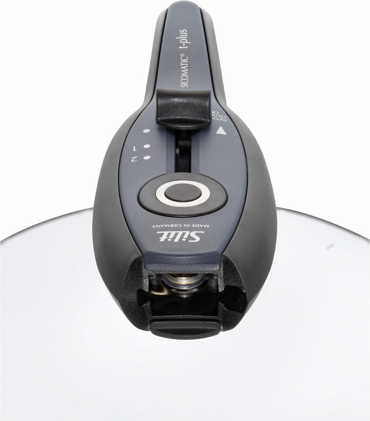 Silit Sicomatic t-Plus Schnellkochtopf 2,5l, Schnelltopf 18 cm, Silargan Funktionskeramik, Induktion