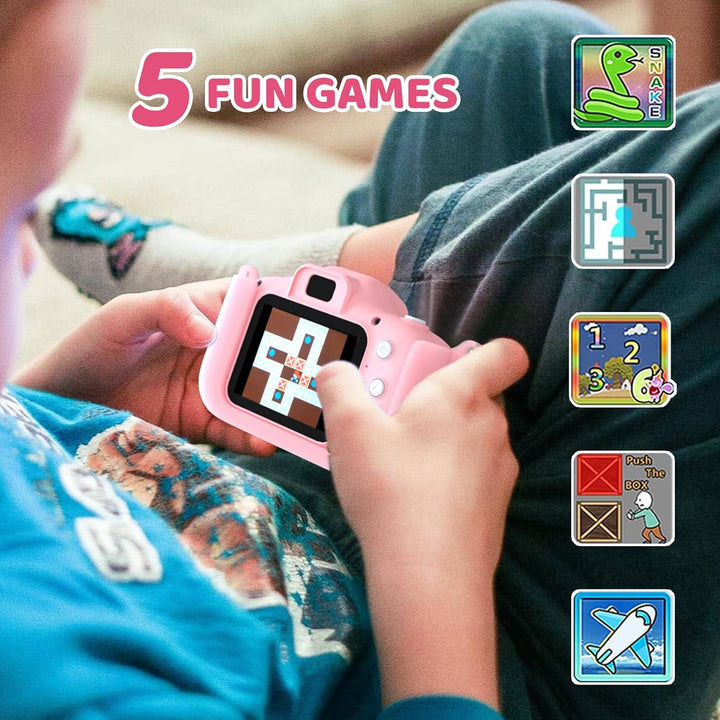ASTGMI Kinderkamera 2,0 Zoll Kinder Digitalkamera, Minikamera Kinder wiederaufladbar Camcorder Gesch