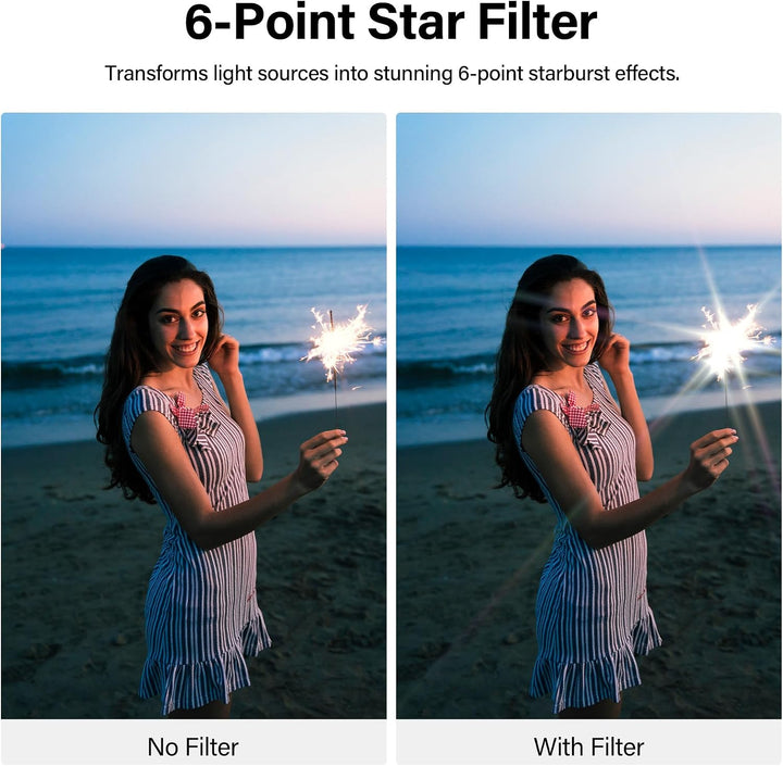Walkingway 6-Linien-Sternfilter für Pocket 4 Pro – Star Effekt Licht, Sternfilter