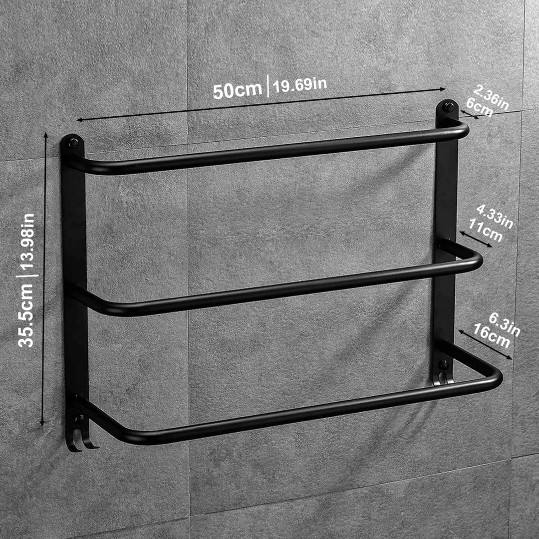 Yeegout No Drill 3-Tiers Handtuchhalter Edelstahl-Handtuchhalter für Bad Küche und Toilette, 50cm Sc