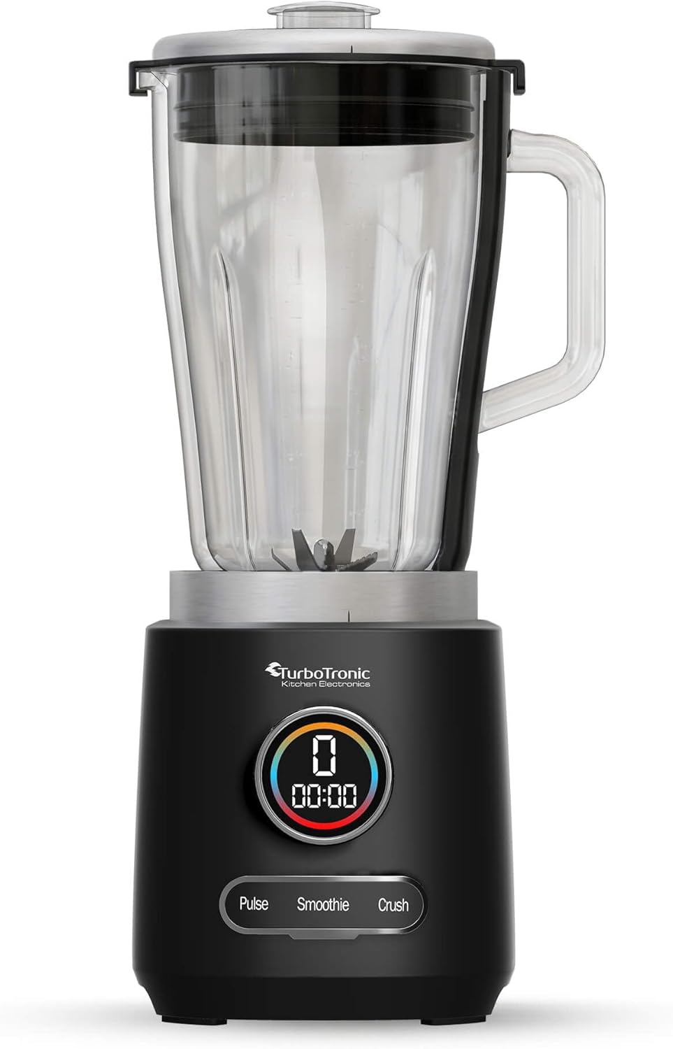 TurboTronic Standmixer - BG7-2100 Watt (25.000 RPM) mit 2,0 L Glasbehälter Edelstahl, Glas Smoothie