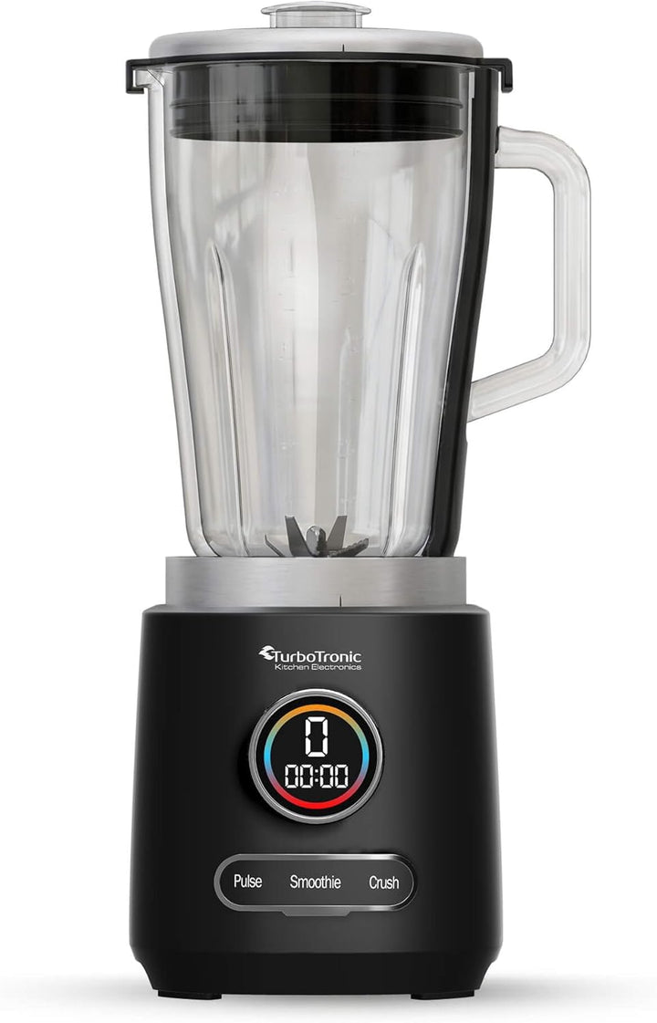 TurboTronic Standmixer - BG7-2100 Watt (25.000 RPM) mit 2,0 L Glasbehälter Edelstahl, Glas Smoothie